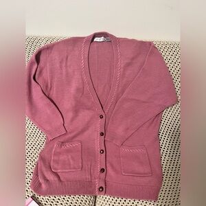 Vintage Wool Blend Elegant Dusty Rise Cable Knit Women's Cardigan